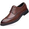 Mens Business Dress Shoes Fashion British Brogues Big Size Derby Lace Up Shoes