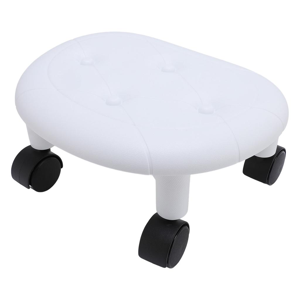 Low Rolling Stool with Wheels Ergonomic Heavy Duty Short Rolling Seat for Bedroom Living Room