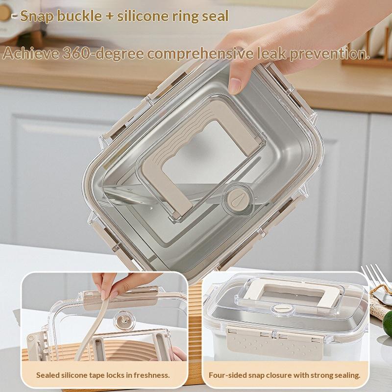 Leakproof Stainless Steel Bento Box Large Capacity Microwave Safe Portable Lunch Box Food Storage Container