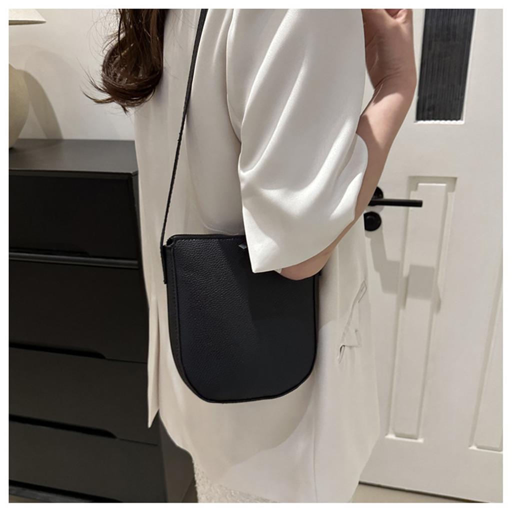 Pattern Shoulder Bag New Zipper Solid Color Crossbody Bag Genuine Leather Phone Bag Ladies New