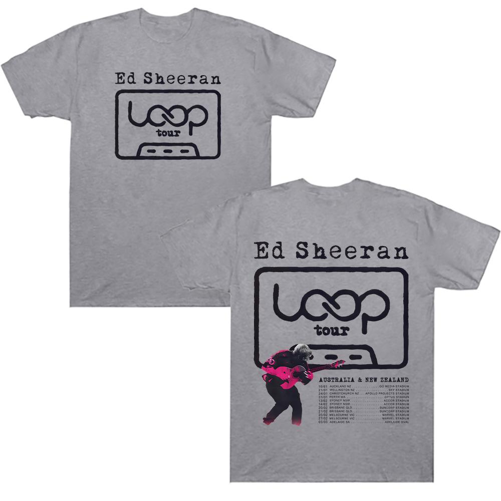Летняя футболка Ed Sheeran 2025 Хлопок Мужская Летняя Хлопковая Футболка Модная Повседневная Хип-хоп Графическая Одежда Y2K