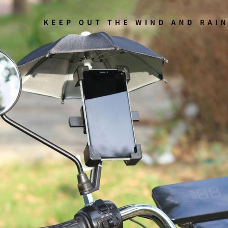 Bicycle Motorcycle Mount Holders Mobile Phone Sunshade Umbrella Decor