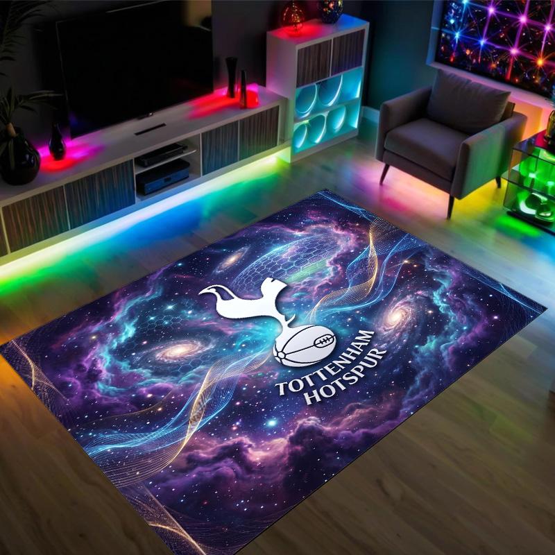 Дизайн Tottenham Hotspur Кристальный Велюровый Ковер Уютный Не?Нескользящий ковер с принтом для спальни, гостиной, прихожей