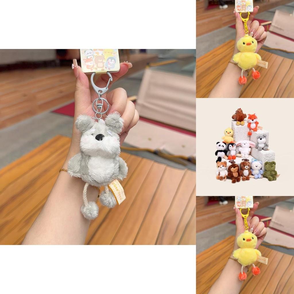 Rabbit Penguin Duck Bear Plush Keyring With Pull Out Feet For Kids And Teens