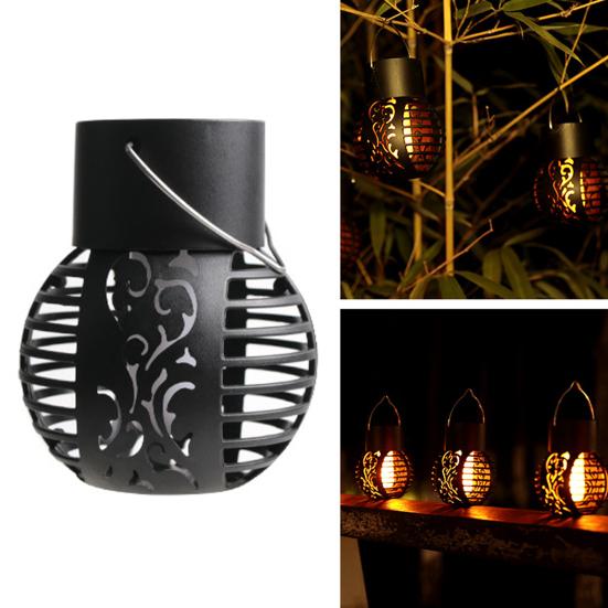 Садовая лампа, солнечная имитация пламени, подвесной светильник, интеллектуальное управление освещением, автоматическое включение/выключение, водонепроницаемая декоративная лампа для пейзажа