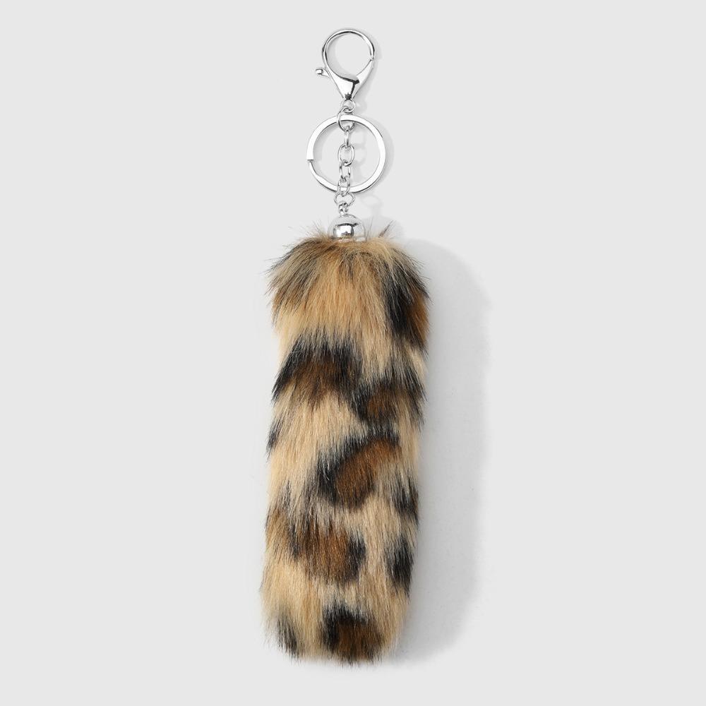 Leopard Print Animals Tail Keychain Hanging Bag Charms Fur Tails Pendant Jewelry Gifts