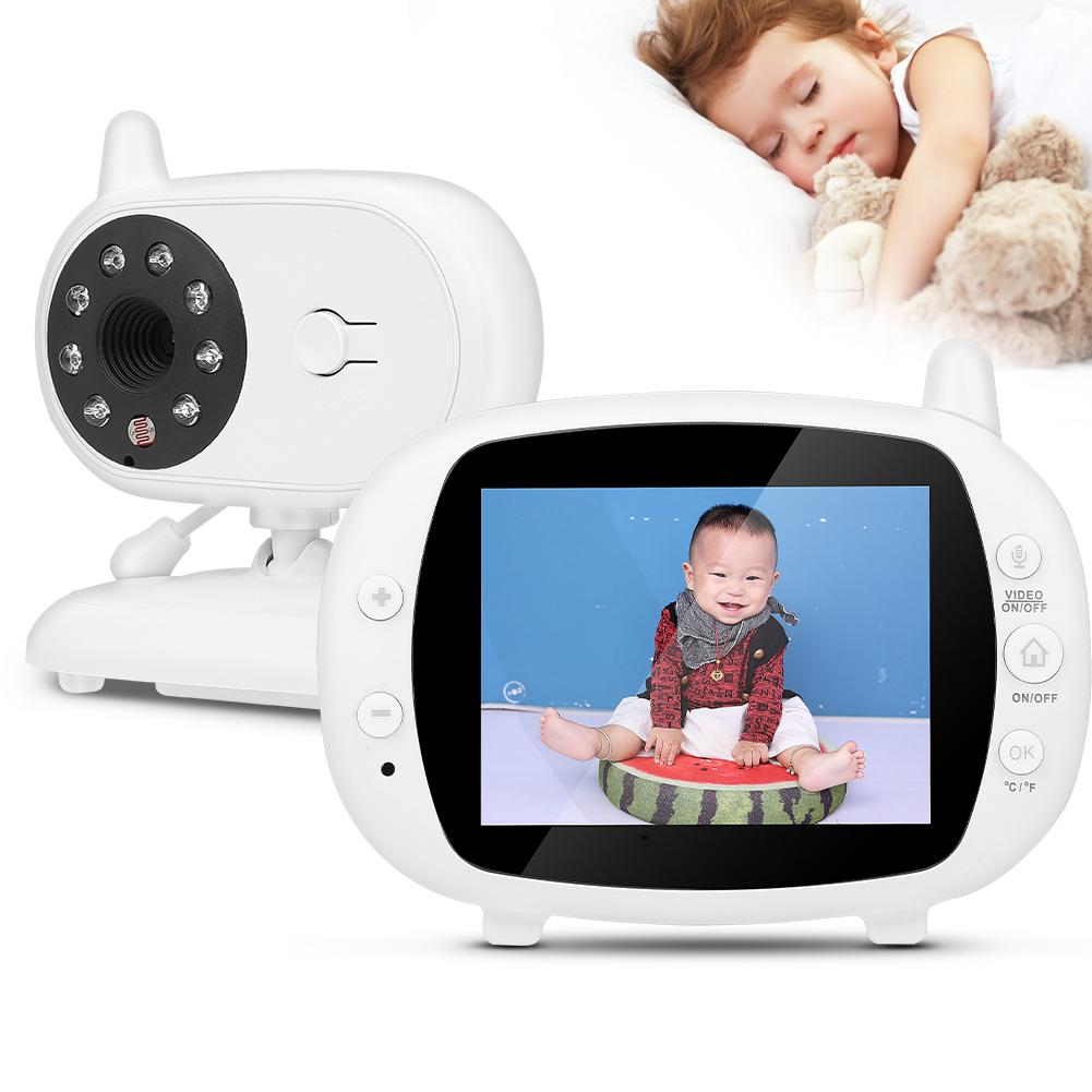 3,5-дюймовый беспроводной видеоняня, камера безопасности ночного видения, двусторонняя связь с температурой