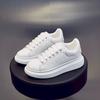 Ricaqico Korean Round Toe White Shoes Women Spring Summer All -Match Thick Bottom Heightening Casual Shoes Fashion Sneakers