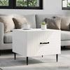 White Coffee Table with Drawers 49 x 50 x 40 cm Particleboard