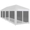 Reception Tent - vidaXL - 12 X 3 M - 10 Mesh Walls - Powder-coated Steel - Mixed