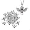 30 Pieces Owl Charm Pendant Metal Antique Animal Charms Pendants with Hole for Keychain