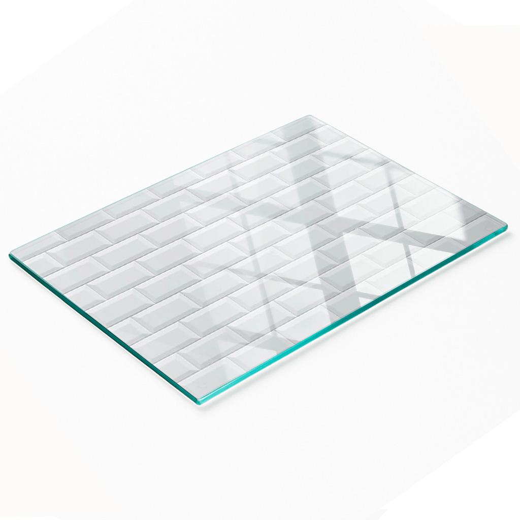 Decorative Glass Chopping and Serving Board Ceramic Wall 80x52 cm