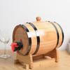 1/1.5/3L Oak Wine Barrel with Stand Tap Vintage Whiskey Aging Barrel Dispenser Wooden Barrel Home Bar Decor