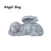 1 Pcs Resin Angel Dog Cat Statue Garden Decor Puppy Tombstone Sculpture Ornaments Gifts for Yard Home Decoration