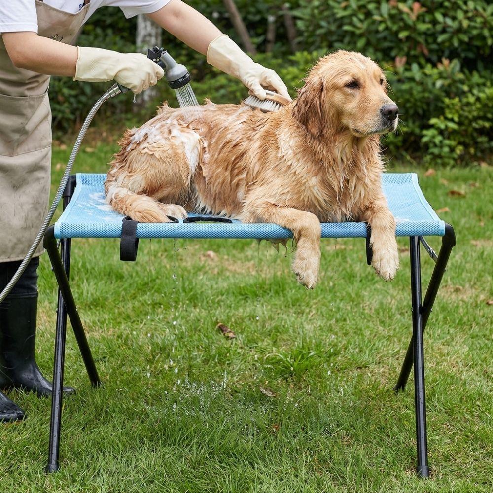 Anti-Scratch Pet Grooming Hammock Quick Drying Cat Bathing Rack Pet Washing Station Nail Trimming