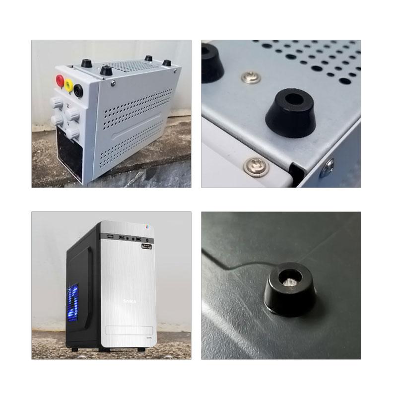 20 шт., черные защитные накладки на стол, подушечки для ног, мебельные ножки для стула, резиновая круглая нижняя плитка, нескользящая напольная плитка