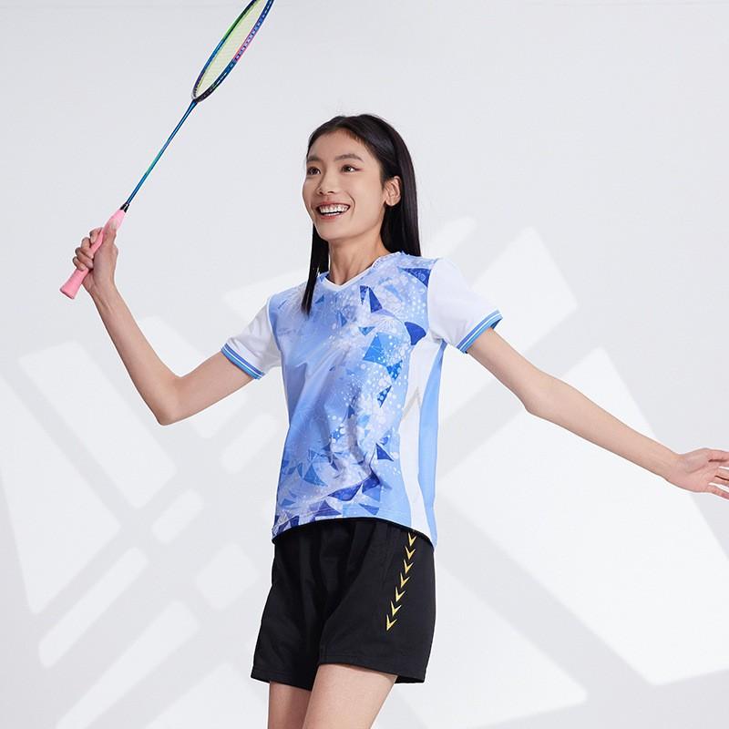 Quick-Dry Badminton Set Men Women Short Sleeve Sport Jersey Breathable Sweat-Wicking Performance Athletic Wear