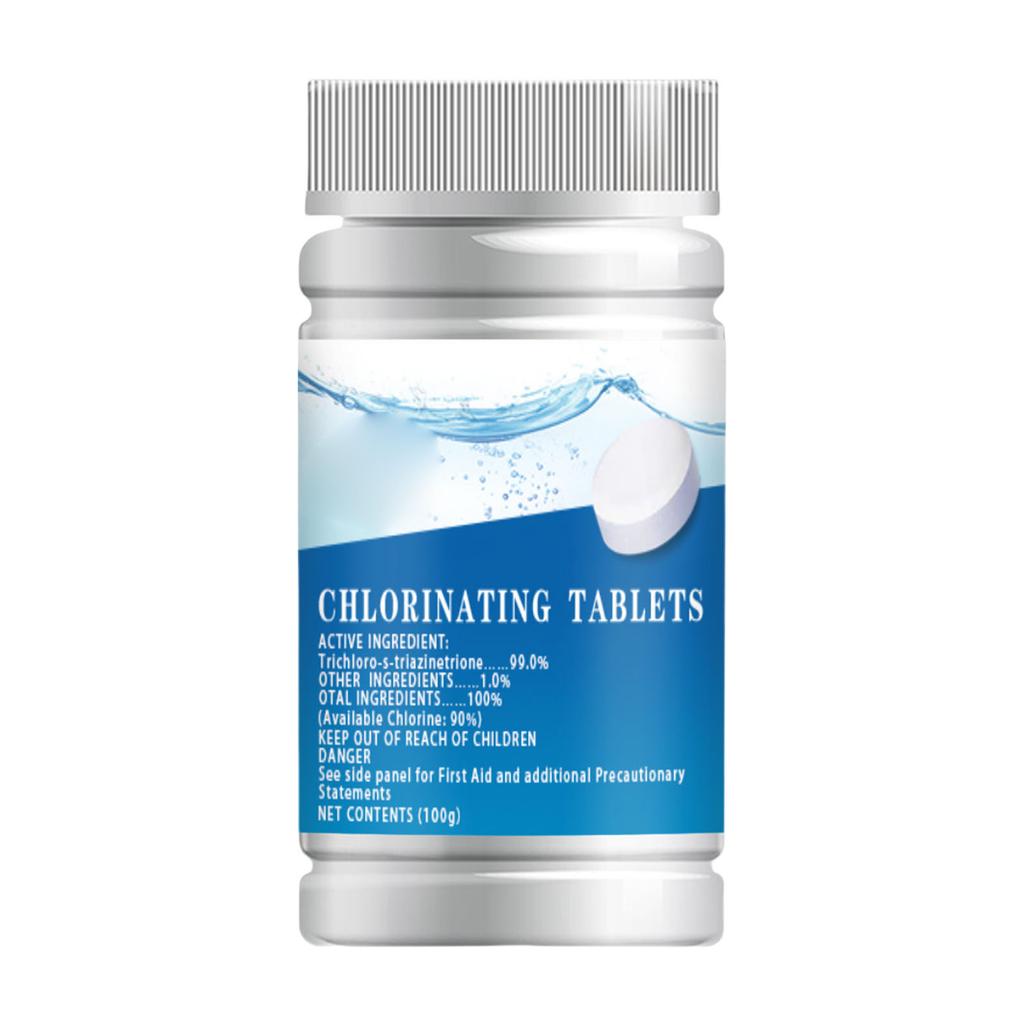 Хлорирующие таблетки для бассейнов Эффективные таблетки для очистки бассейна 100 г для очистки и дезинфекции воды