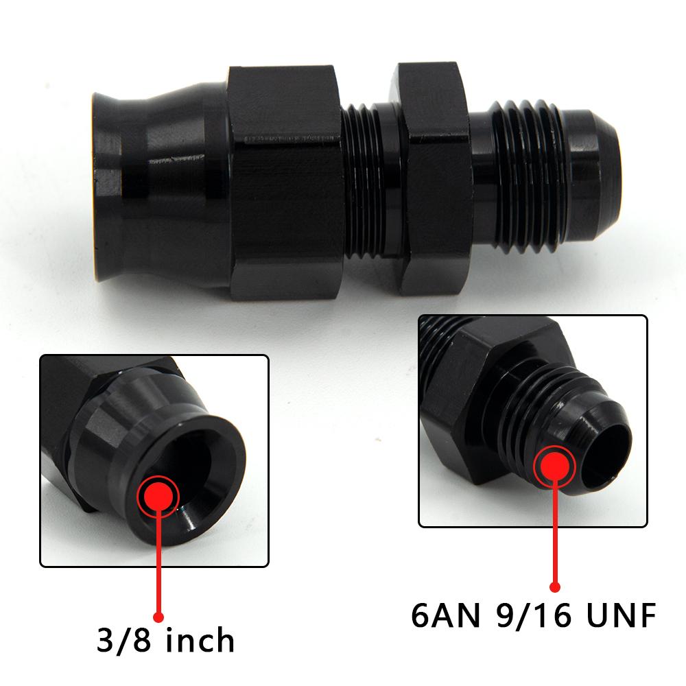 AN6 AN8 AN10 Прямой наружный штуцер к трубке 5/16" 3/8" 1/2" 1/4" Компрессионный штуцер для топливной/масляной магистрали Адаптер штуцера шланга топливной магистрали