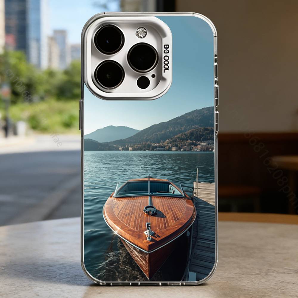 R-RIVA Yacht Роскошный Бренд Жесткий Чехол для Телефона для IPhone 17 16 15 14 13 12 11 Pro Max Plus16E X XR XS Max противоударный Полное Покрытие