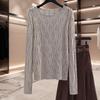 Women's Cutout Round Neck Knit Pullover