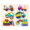 Wooden three-dimensional puzzle animal insect traffic car ocean six-in-one puzzle board wooden educational children's toy