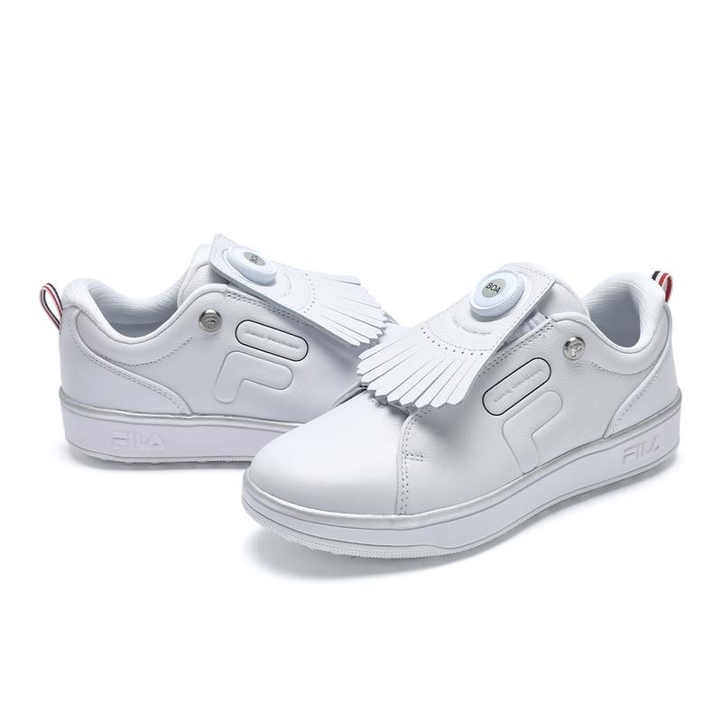 Fila Производительность Простой Однотонный Универсальный Слипоны Прочные Низкие Гольф Кроссовки Женские кроссовки Белый A12W431703FWN