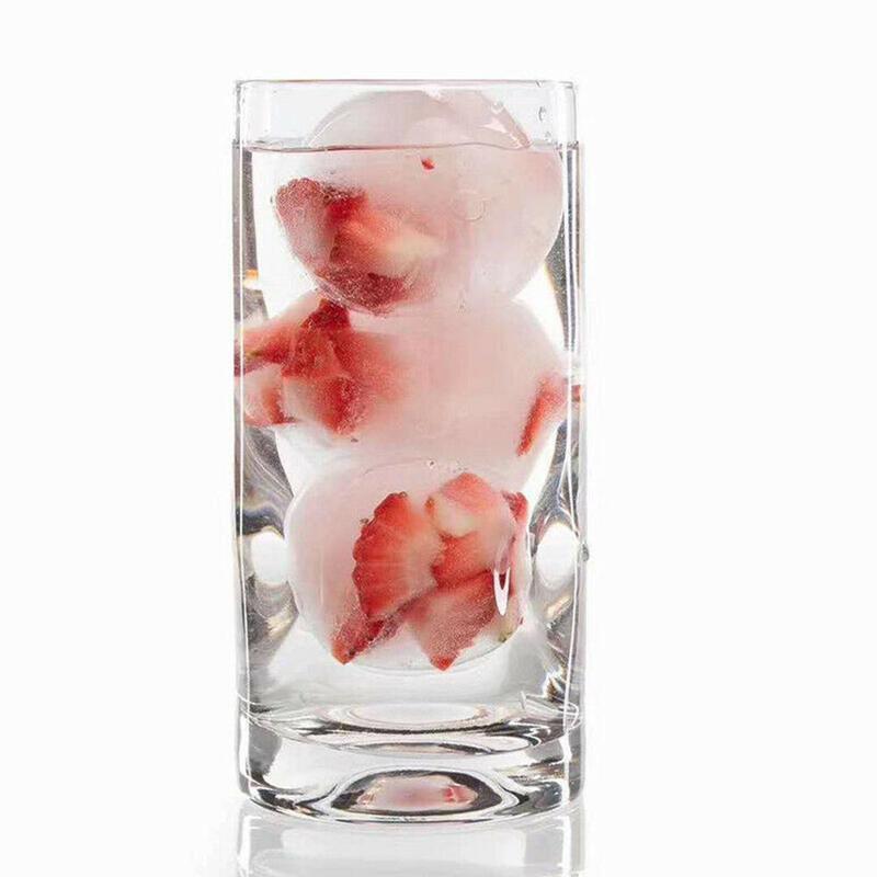 4-полосная машина для изготовления кубиков льда, 3d Diy, силиконовый виски, 5,5 см, форма для ледяных шаров, гибкий силиконовый лоток для виски, коктейлей, круглый поднос для ледяных шаров