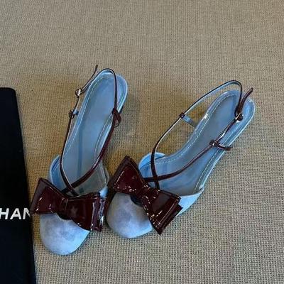 Новые женские туфли на высоком каблуке, женские летние сандалии, бежевая лакированная кожа, офисная работа, шпилька, обувь, роскошный бант, вечеринка, выпускной, женская обувь