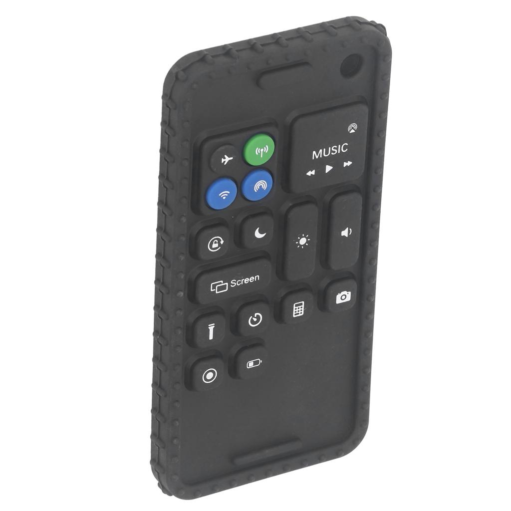 Smart Phone Shape Teething Toy Bright Color Sensory Development Multi Shape Button Silicone Baby