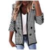 Женский повседневный модный свободный костюм с длинными рукавами и лацканами с принтом, кардиган, куртка, пальто