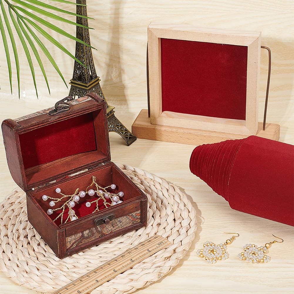 BENECREAT 4 м рулон проклеенной бархатной ткани темно-красный бархат ширина ткани толщина 25 см велюровый самоклеящийся бархат флокированный подкладка для изготовления ювелирных изделий шкатулка