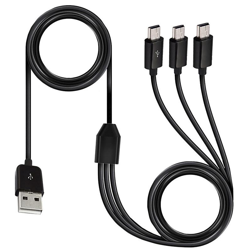 1 шт. 1 м 3 в 1 USB A Male 1 на 3 Mini USB 5-контактный Mini USB Кабель для передачи данных и зарядки 1 метр Быстрая зарядка Mini USB Y-разветвитель