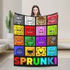 Пледы с персонажами Sprunki Фланелевые Забавные Дышащие Пледы для Дома Все Сезоны
