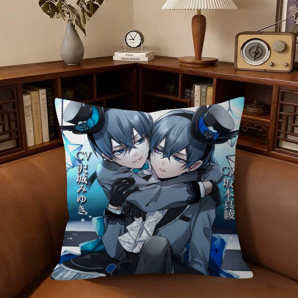 Anime BBlack BButler Cushion  Pillow Cushion Cover Pillowcase Living Room Sofa Home Decor Customized