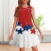Girl Summer Dress Sleeveless Printed Color Casual Dress