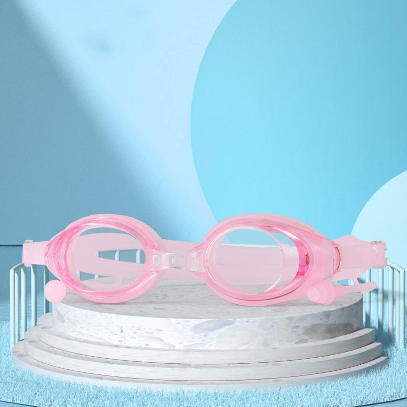 Регулируемые взрослые водонепроницаемые противотуманные плоские легкие большие оправы для гонок силиконовые очки для плавания с берушами