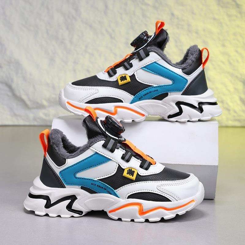 2025 new dad shoes rotating buckle breathable mesh non-slip running shoes middle age tide