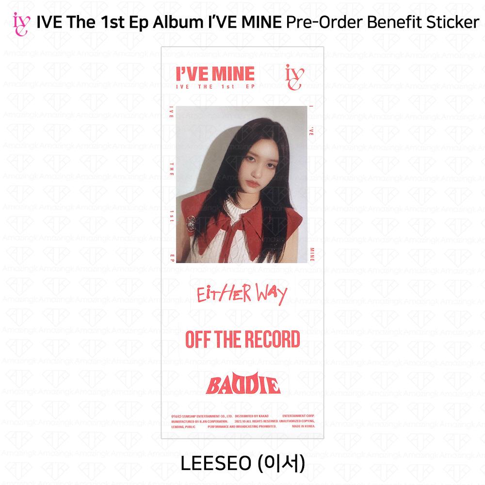 IVE Официальное фото первого EP I'VE MINE, стикер Polaroid, сложенный постер KPOP