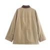 Осенний новый продукт повседневная женская мода универсальный однотонный однобортный длинный рукав свободная куртка пальто