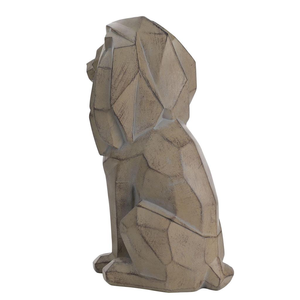 Naturecraft Geometric Sitting Lion Figurine