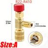 Liquid Safety AC Valve R410A R22 Air Conditioning Refrigerant 1/4 "Safety Adapter for SAE 1/4" Male Famale Safety Adapter