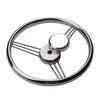 Boat accessories  Steering Wheel Stainless Steel 9 Spoke Knurling 13-1/2'' For Marine Yacht