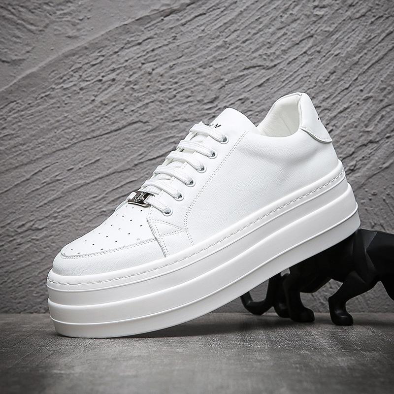 Мужская обувь для увеличения роста, кеды, обувь на платформе, модные маленькие белые туфли, дышащая и трендовая мужская обувь для сочетаний Wenzhou liv