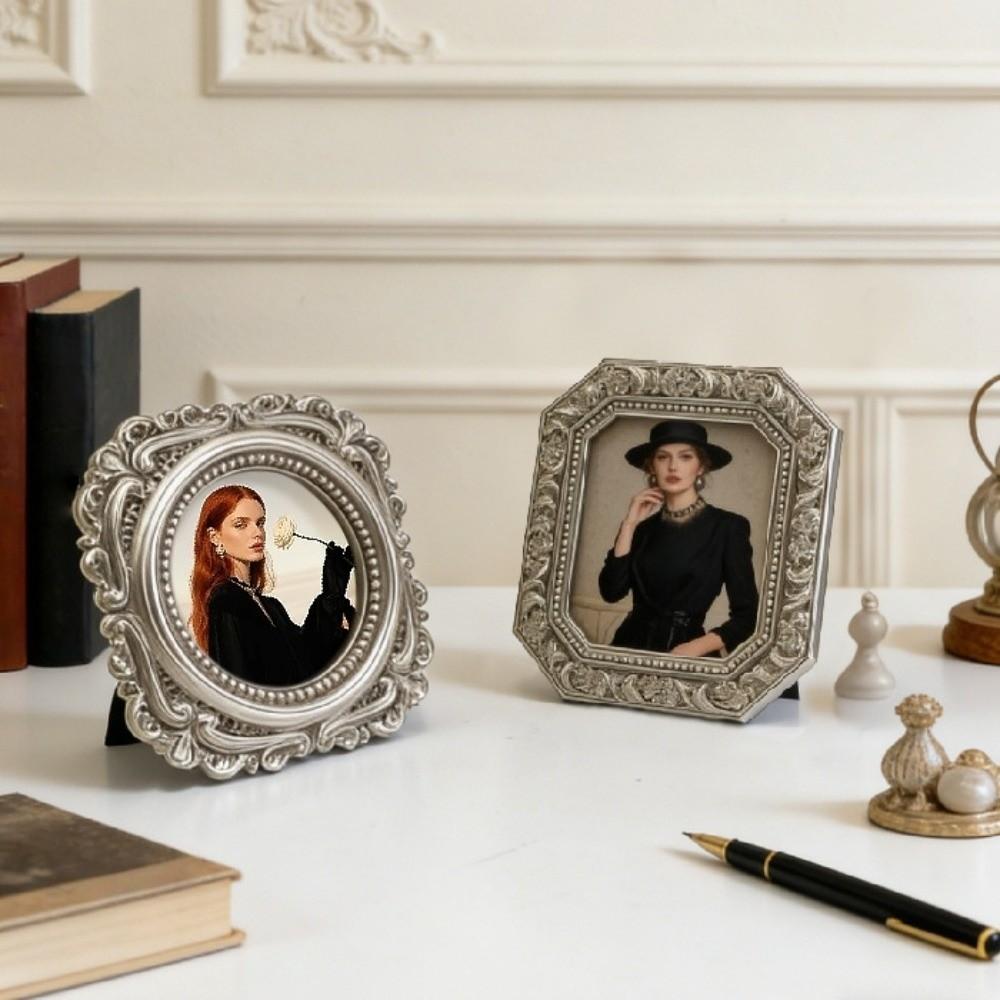 Antique Picture Frame Ornaments Resin Photo Display Holders Baroco Style Photo Frame Living Room