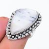Natural Dendrite Opal Gemstone 925 Sterling Silver Jewelry Ring Size 7 E1g85