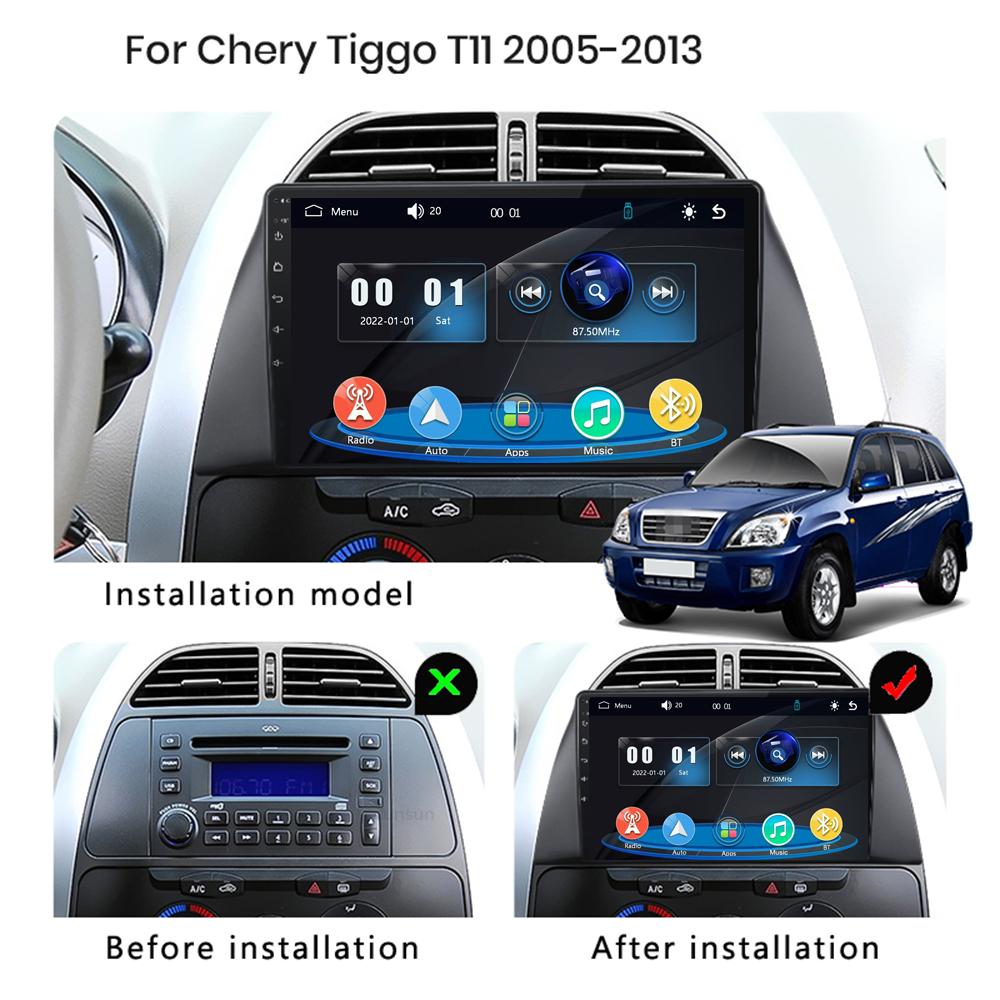 Автомагнитола Мультимедийный MP5 Плеер Головное Устройство Стерео BT Для Chery Tiggo T11 2005-2013