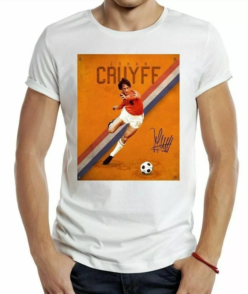 Футболка Cruyff Ретро Крутая Подарок Футболка Голландия Футбол 80-х Великобритания Унисекс Футболка