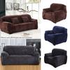 Easy Fit Sofa Slipcover Stretch Protector Soft Cover Thick Plush Velvet 14 Seat