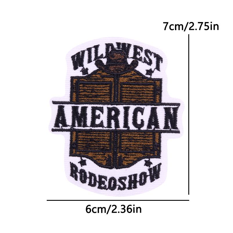 West Cowboy Embroidery Iron On Patches For Clothing thermoadhesive Patch For Clothes Heroism Adventurism Patch For Jeans Sticker